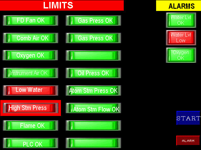 boiler limits screen lg